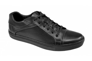 Pantofi barbati sport din piele naturala, Negru - CIUCALETI SHOES 1021NG